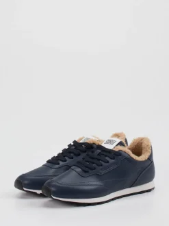Candice Cooper – Sneaker aus Lederimitat in Dunkelblau