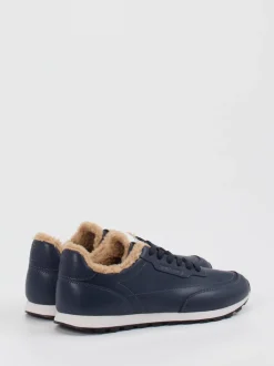 Candice Cooper – Sneaker aus Lederimitat in Dunkelblau