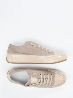 Candice Cooper – Sneaker aus Veloursleder in Taupe