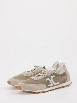 Candice Cooper – Sneaker aus Velour/Textil in Beige