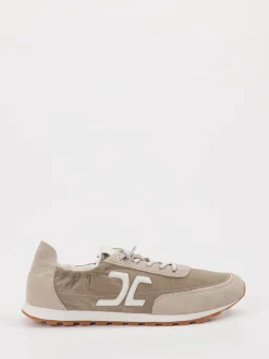 Candice Cooper – Sneaker aus Velour/Textil in Beige