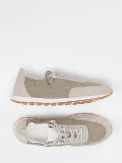 Candice Cooper – Sneaker aus Velour/Textil in Beige