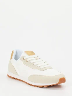 Candice Cooper – Sneaker aus Veloursleder und Textil Offwhite