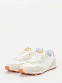 Candice Cooper – Sneaker aus Veloursleder und Textil Offwhite