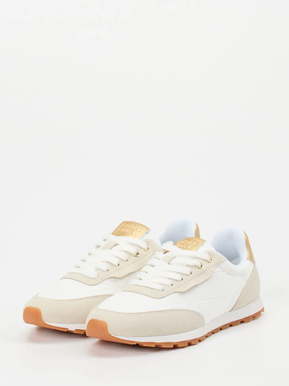 Candice Cooper – Sneaker aus Veloursleder und Textil Offwhite