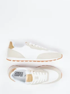 Candice Cooper – Sneaker aus Veloursleder und Textil Offwhite