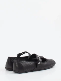 Candice Cooper – Spangenpumps aus Lammleder Schwarz