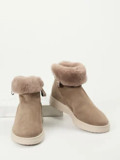 Candice Cooper – Stiefeletten aus Nubukleder taupe
