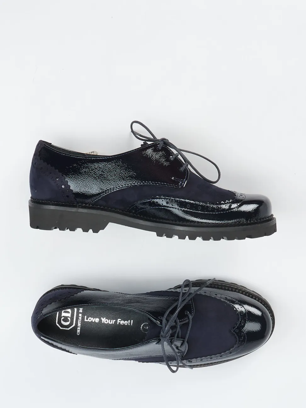 Christian Dietz – Brogues aus Lackleder und Veloursleder