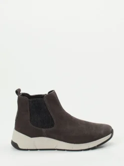 Christian Dietz – Chelsea-Stiefelette aus Veloursleder grau