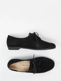 Christian Dietz – Derby-Schuhe aus Veloursleder schwarz