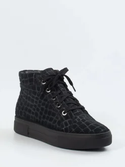 Christian Dietz – High-Top Sneaker aus Veloursleder Schwarz