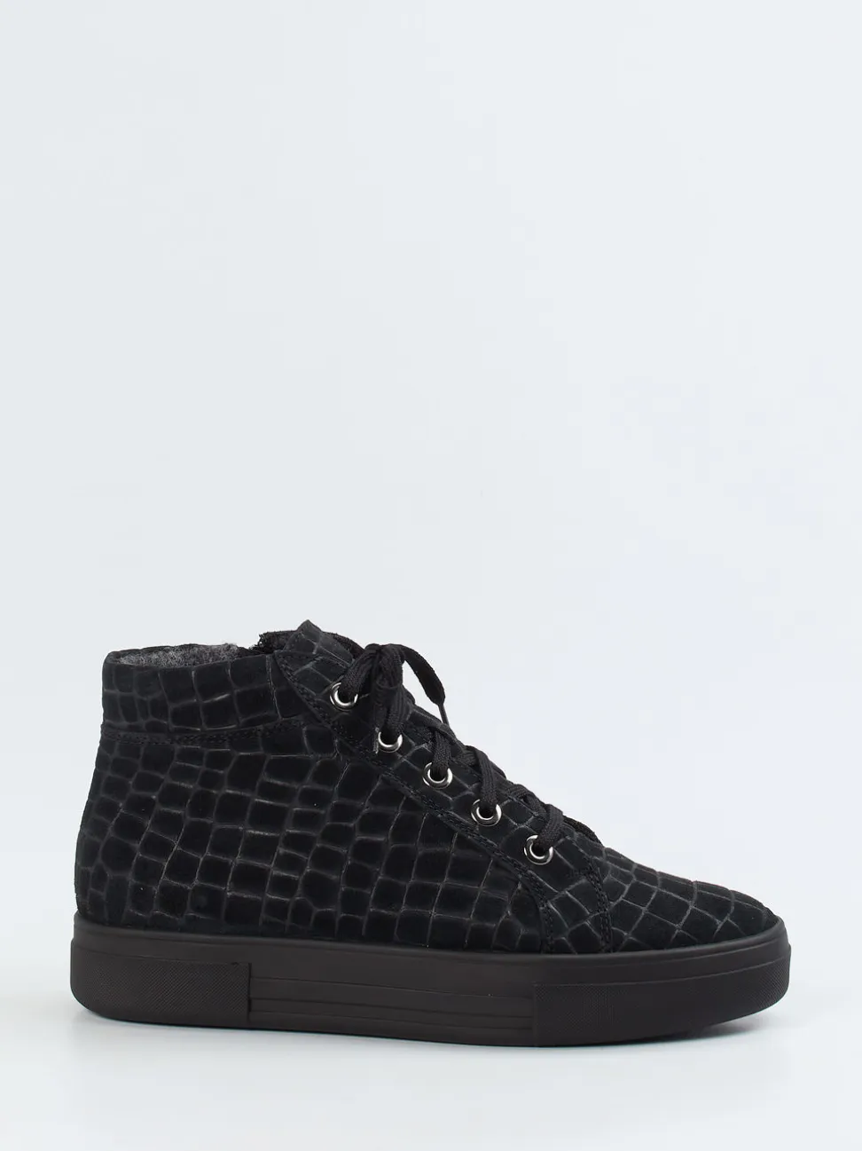 Christian Dietz – High-Top Sneaker aus Veloursleder Schwarz