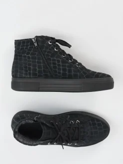 Christian Dietz – High-Top Sneaker aus Veloursleder Schwarz