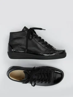 Christian Dietz – High-Top-Sneaker aus Kalbleder schwarz