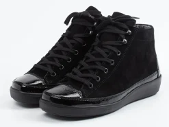 Christian Dietz – High-Top-Sneaker aus Velours- & Lackleder