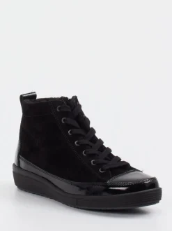 Christian Dietz – High-Top-Sneaker aus Veloursleder schwarz