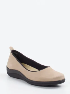 Christian Dietz – Komfort-Ballerinas aus Veloursleder beige