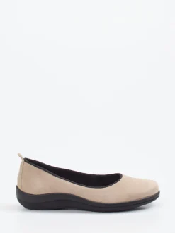 Christian Dietz – Komfort-Ballerinas aus Veloursleder beige