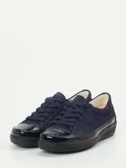 Christian Dietz – Komfort-Sneaker aus Veloursleder dunkelblau