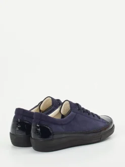 Christian Dietz – Komfort-Sneaker aus Veloursleder dunkelblau