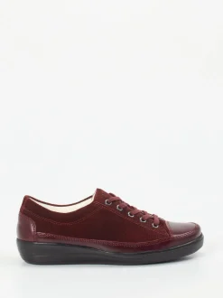 Christian Dietz – Komfort-Sneaker aus geprägtem Leder bordeaux