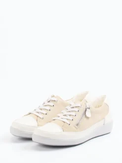 Christian Dietz – Komfort-Sneaker aus Veloursleder Beige