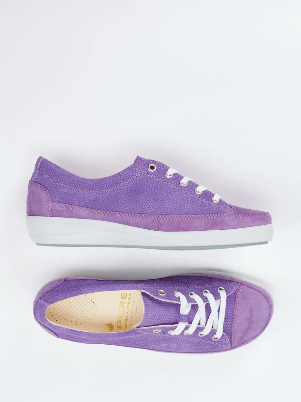 Christian Dietz – Komfort-Sneaker aus Veloursleder Flieder