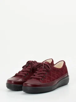 Christian Dietz – Komfort-Sneaker aus geprägtem Leder bordeaux