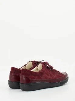 Christian Dietz – Komfort-Sneaker aus geprägtem Leder bordeaux
