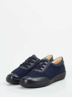 Christian Dietz – Komfort-Sneaker aus Stretchleder blau