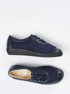 Christian Dietz – Komfort-Sneaker aus Stretchleder blau