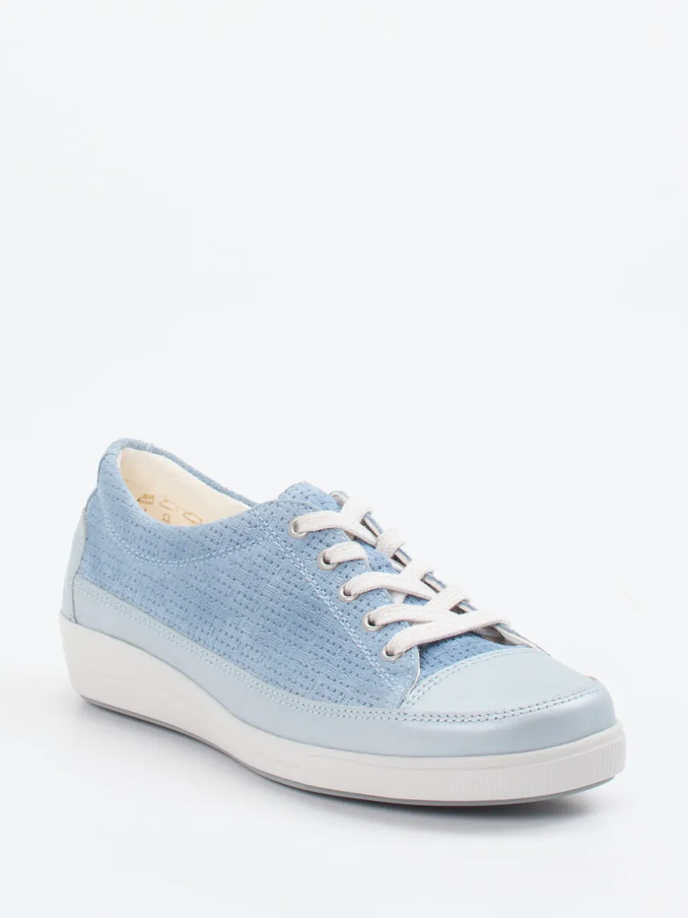 Christian Dietz – Komfort-Sneaker aus geprägtem Leder blau