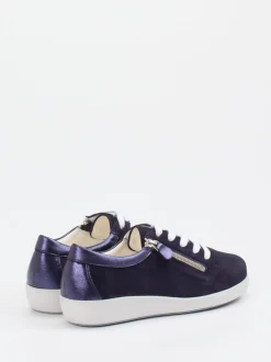 Christian Dietz – Komfort-Sneaker aus Veloursleder Blau