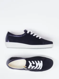 Christian Dietz – Komfort-Sneaker aus Veloursleder Blau