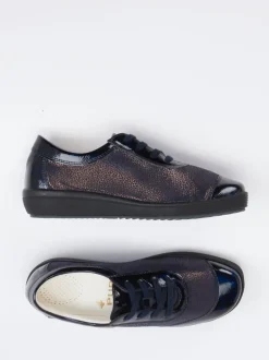 Christian Dietz – Komfort-Sneaker aus Lackleder Dunkelblau
