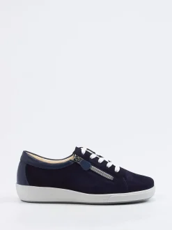 Christian Dietz – Komfort-Sneaker aus Veloursleder Marineblau