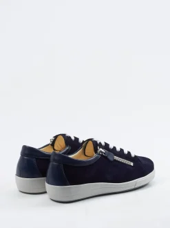 Christian Dietz – Komfort-Sneaker aus Veloursleder Marineblau