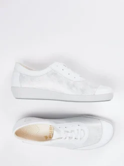 Christian Dietz – Komfort-Sneaker aus Stretchleder Offwhite