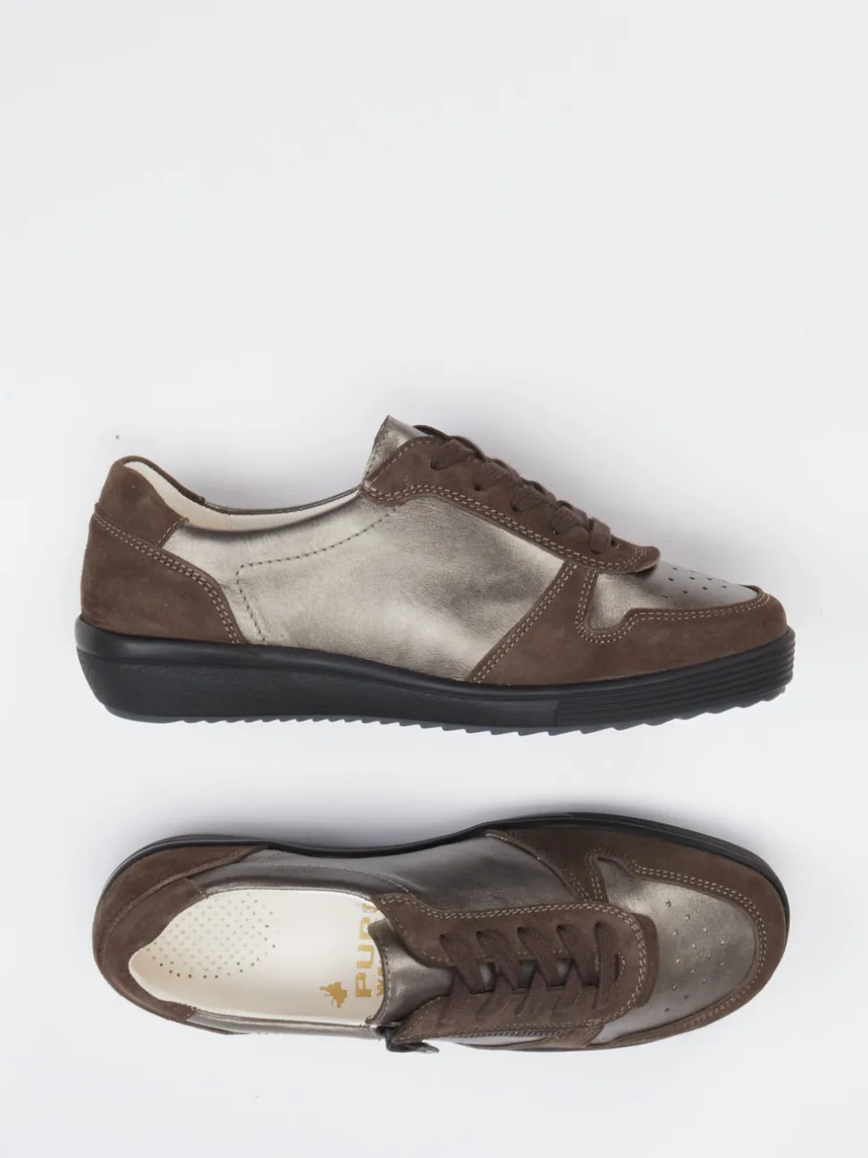 Christian Dietz – Komfort-Sneaker aus Veloursleder Braun