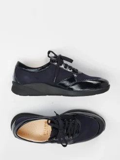 Christian Dietz – Komfort-Sneaker aus Veloursleder Dunkelblau