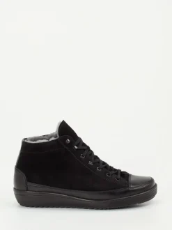 Christian Dietz – Schnürboots aus Veloursleder schwarz