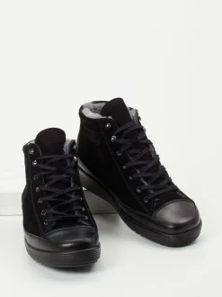 Christian Dietz – Schnürboots aus Veloursleder schwarz