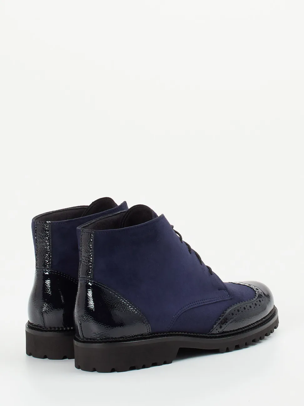 Christian Dietz – Schnürboots aus Veloursleder Dunkelblau