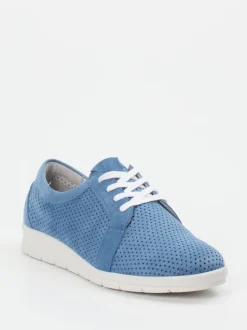 Christian Dietz – Schnürschuh aus Veloursleder jeansblau