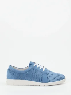 Christian Dietz – Schnürschuh aus Veloursleder jeansblau