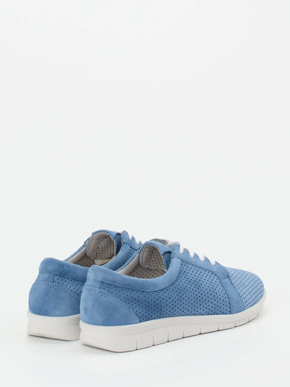 Christian Dietz – Schnürschuh aus Veloursleder jeansblau