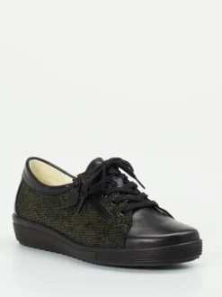 Christian Dietz – Schnürschuh aus geprägtem Leder schwarz