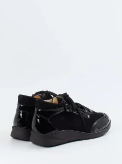 Christian Dietz – Schnürschuh aus Velours- und Lackleder schwarz