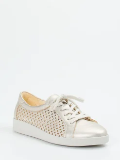 Christian Dietz – Sneaker aus Metallicleder beige